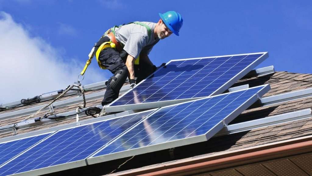 installing solar panels on roof