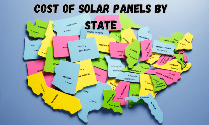 cost of solar panels by states