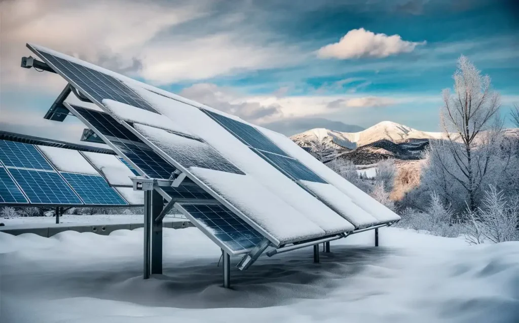 snow-covered solar panels